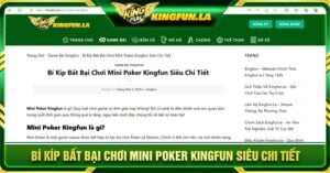 Mini Poker Kingfun
